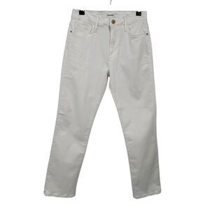 Frame Le High Straight Leg High-Rise Straight Fit Jeans White Size‎ 27 NWT